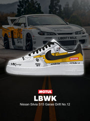 Silvia S15 Garasi Drift No 12 Custom Sneakers