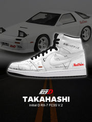 Keisuke Takahashi RX-7 FC3S V.2 Custom High-Top Sneakers