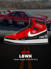 Skyline GTR R34 No.5 V.1 Custom High-Top Sneakers