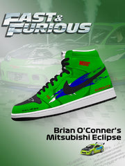 Brian O'Conner's Eclipse V.1 Custom High-Top Sneakers