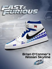 Brian O'Conner's Skyline V.1 Custom High-Top Sneakers
