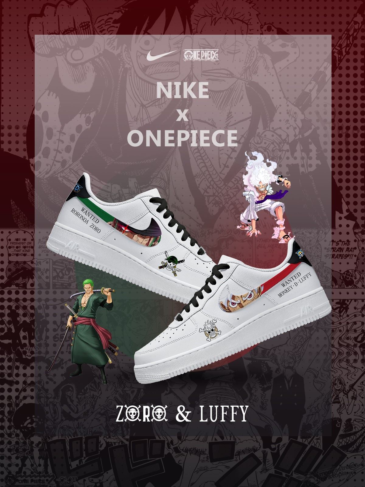 Luffy & Zoro Custom Sneakers（25IG）