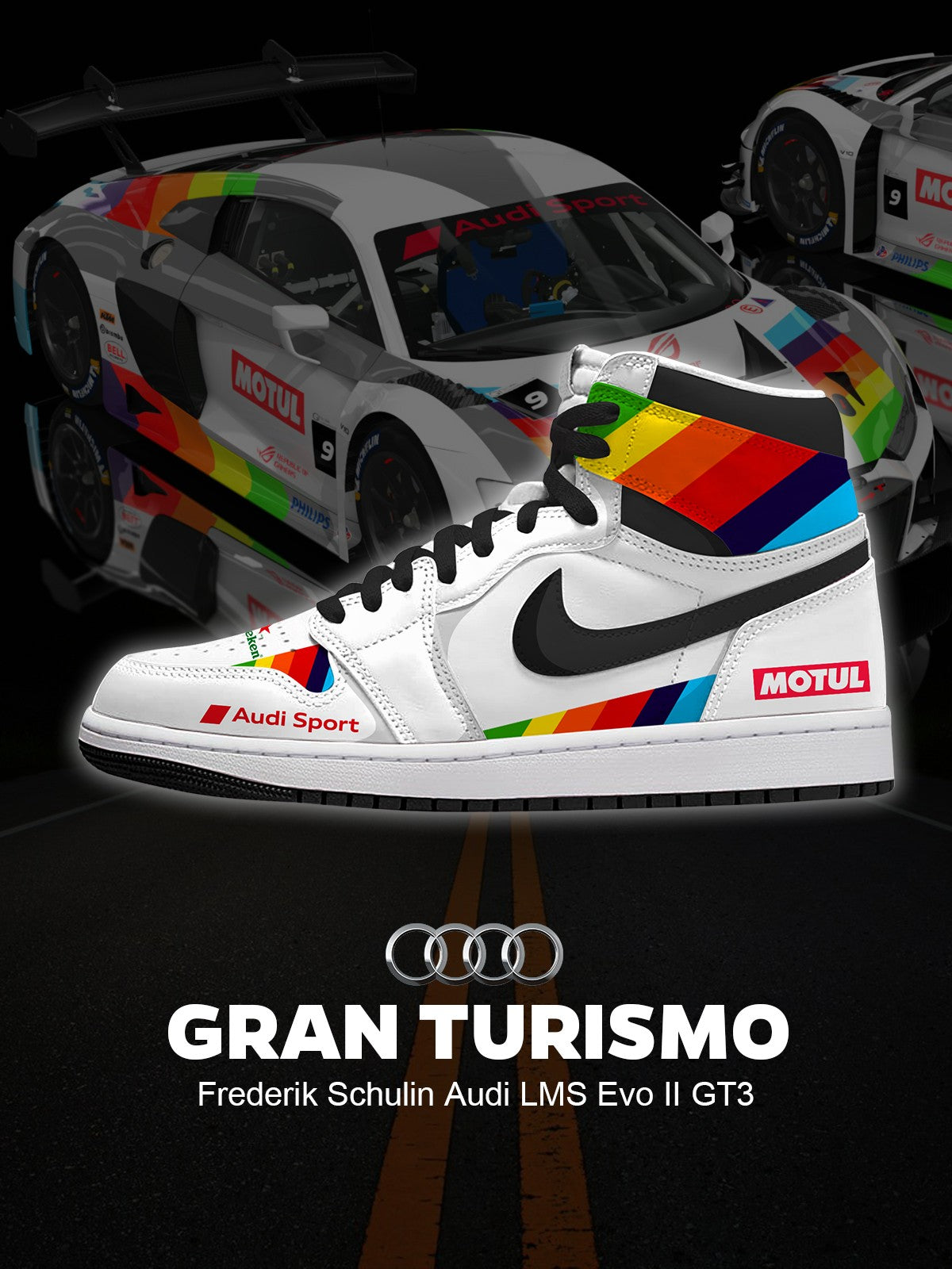 Frederick Schulin LMS Evo II GT3 V.1 Custom High-Top Sneakers